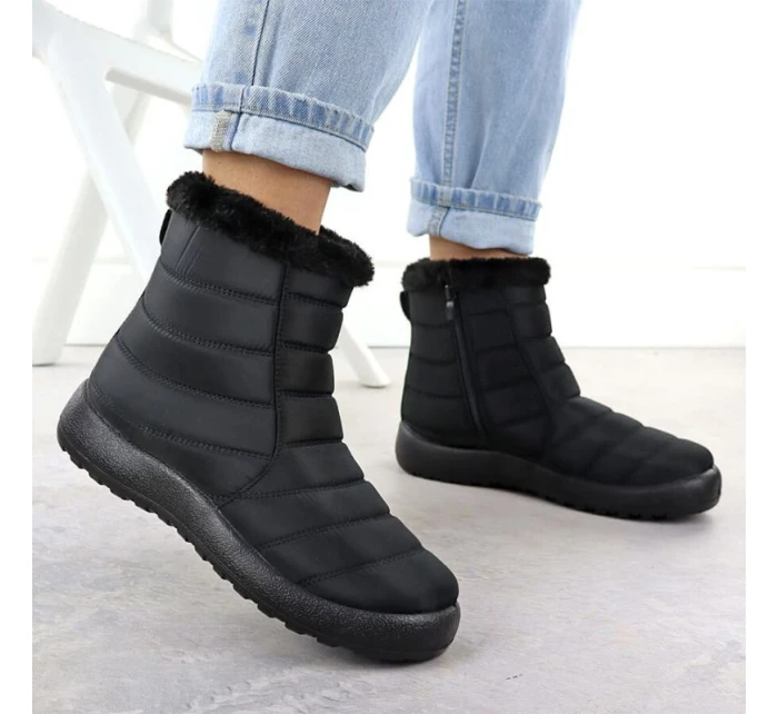 Dámské ploché zateplené sněhule černé model 21906469 - Potocki