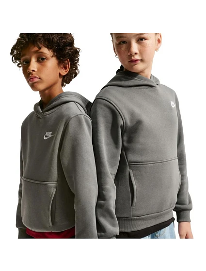 Detská mikina Nike Sportswear Club Fleece, sivá, FD3000 289 Detská mikina Nike Sportswear Club Fleece, sivá, FD3000 289