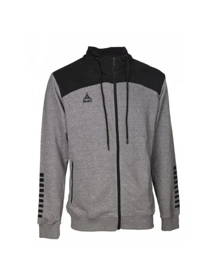 Select Oxford Zip Hoodie U T26-01811 šedá/čierna mikina