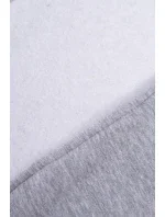 Šedá mikina s krátkým zipem