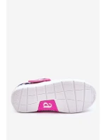 Dziecięce Baleriny W Kwiatuszki Granatowo-Różowe Noah Dziecięce Baleriny W Kwiatuszki Granatowo-Różowe Noah