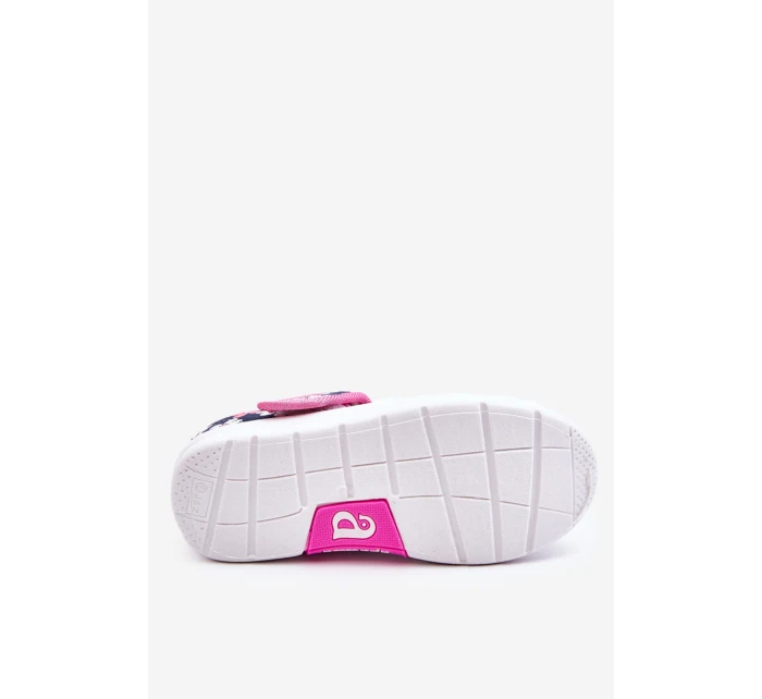 Dziecięce Baleriny W Kwiatuszki Granatowo-Różowe Noah Dziecięce Baleriny W Kwiatuszki Granatowo-Różowe Noah