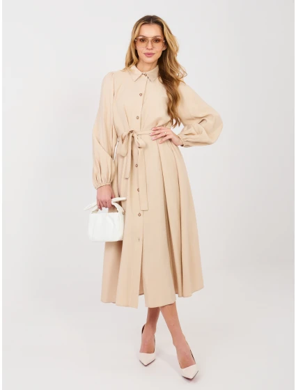 Sukienka LK SK model 21902730 beżowy - FPrice Sukienka LK SK model 21902730 beżowy - FPrice