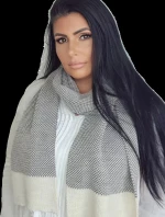 Dámska šál MEGAN sivá-béžová - Kamea