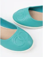 Štýlové dámske baleríny modré bez podpätku Štýlové dámske baleríny modré bez podpätku