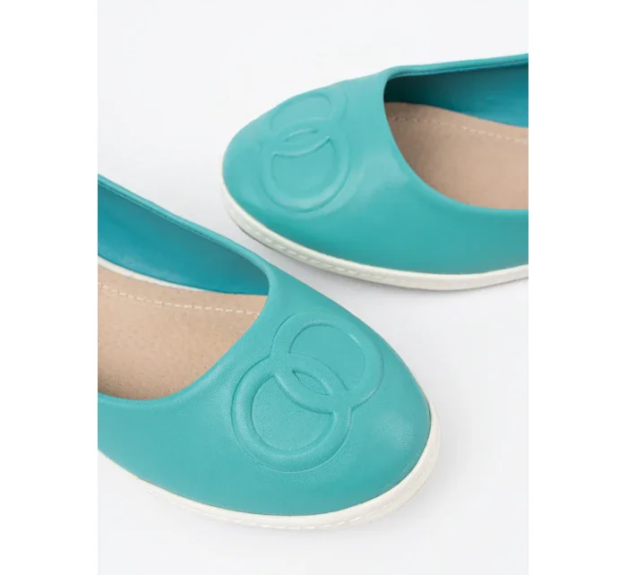 Štýlové dámske baleríny modré bez podpätku Štýlové dámske baleríny modré bez podpätku