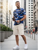 Pánské modré moro tričko Dstreet model 21978147 - FashionStreet
