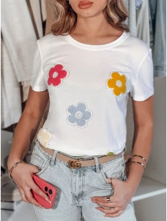 Dámské květinové tričko bílá Dstreet model 21984262 - FashionStreet