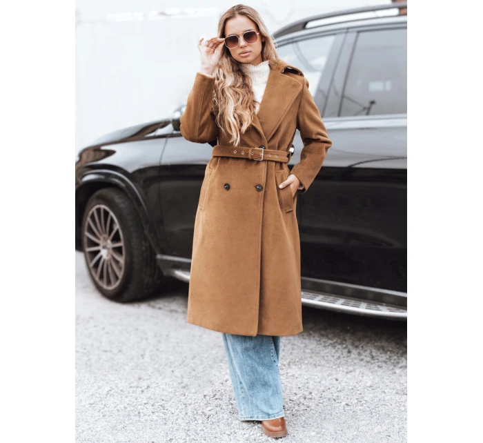 Dámský zimní kabát klasický hnědý Dstreet model 21991781 - FashionStreet