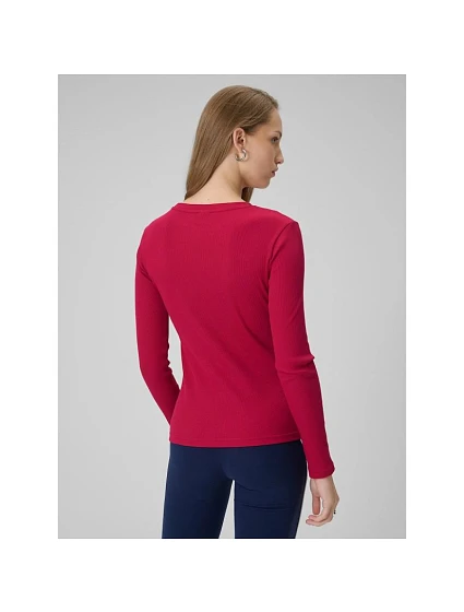 Dámský žebrovaný úplet slim fit longsleeve model 22209696 dámské - 4F