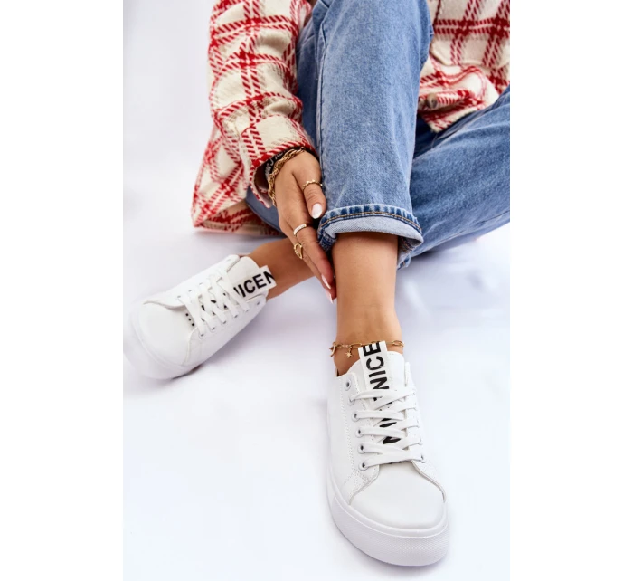 Trampki Damskie Klasyczne Białe Ville