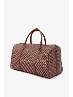 Vzorovaná hnědá cestovní taška Suelle