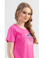 Dámská noční košile s krátkým rukávem model 17613386 - Vienetta Dámská noční košile s krátkým rukávem model 17613386 - Vienetta