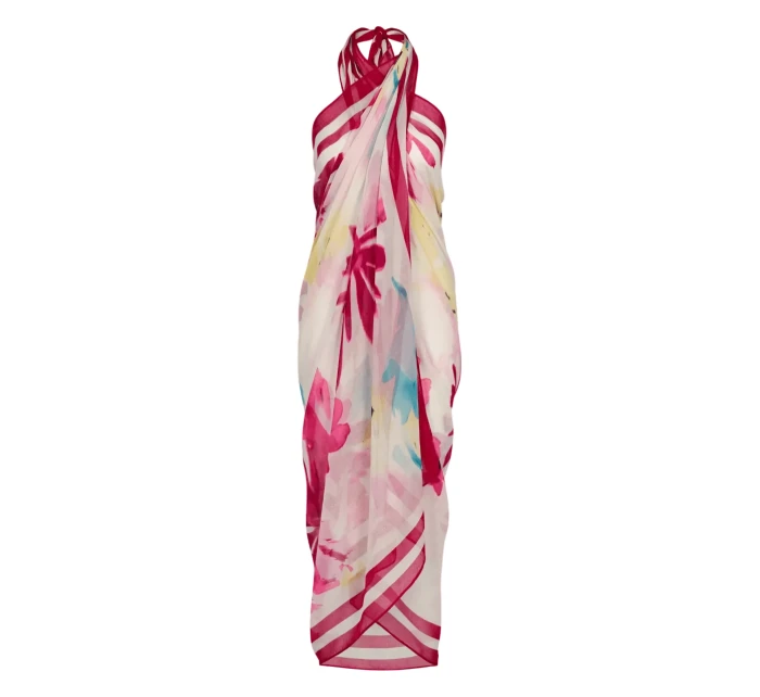 Plážové pareo MyWear - BIELA/RUŽOVÁ - TRIUMPH BIELA/RUŽOVÁ - TRIUMPH