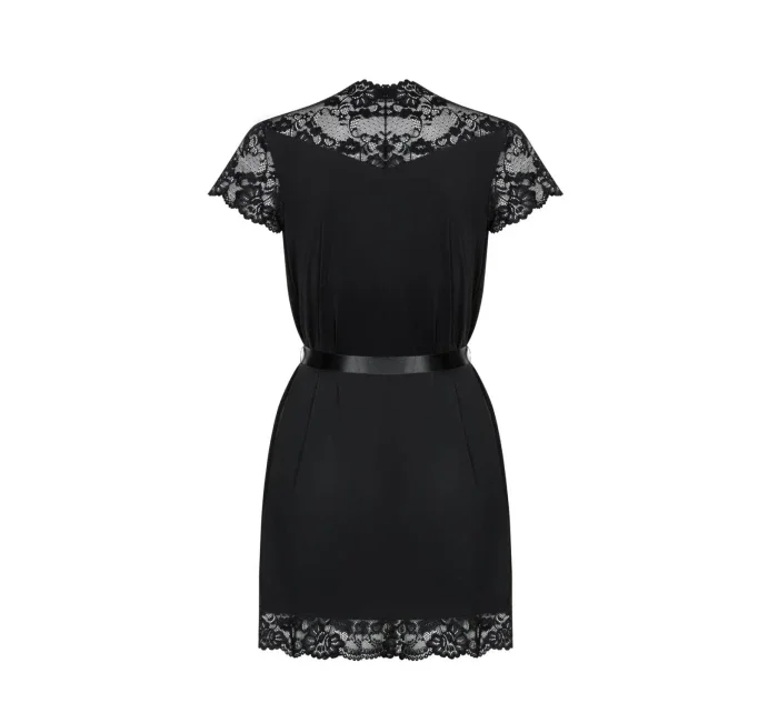 Erotický župan 810-PEI black - OBSESSIVE