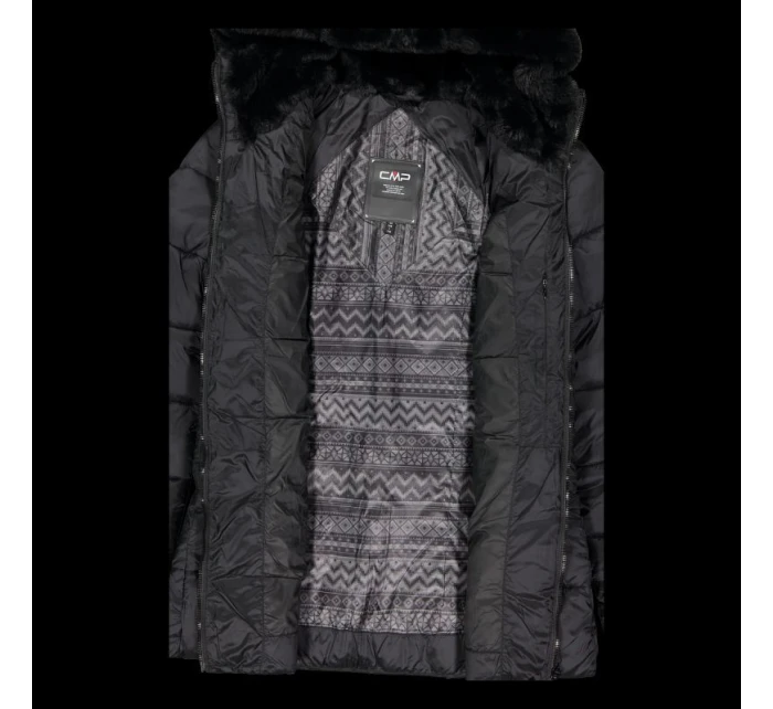 CMP dámska zimná bunda s kapucňou športová zateplená čierna (34K0036F/U901)