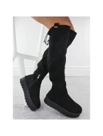 Dámské černé semišové boty na platformě model 21905119 - Big Star