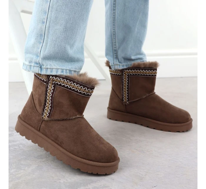 Dámske semišové hnedé snehové topánky Potocki 06303 Dámske semišové hnedé snehové topánky Potocki 06303