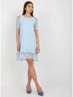 LK SK 506654 šaty.52 svetlo modrá