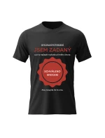 Pánské bavlněné tričko s potiskem - JSEM ZADANÝ - černé