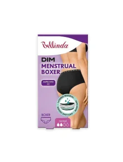 Bavlnené menštruačné nohavičky MENSTRUAL BOXER NORMAL - BELLINDA - čierna