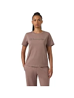 Koszulka damska Champion Short Sleeve ciemny beż 119125 MS513