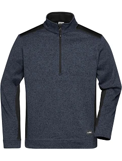 JN Pánská pracovní fleece bunda 1/2 zip Strong 02.0 carbon melange/black model 22492867 - Daiber
