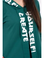 Oversize šaty s kapucí tmavě zelené Oversize šaty s kapucí tmavě zelené