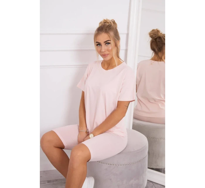 Súprava top+legíny púdrovo ružová Súprava top+legíny púdrovo ružová
