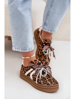 Dámské tenisky na platformě s ozdobami v vzoru hnědé model 21688403 - Boto Dámské tenisky na platformě s ozdobami v vzoru hnědé model 21688403 - Boto