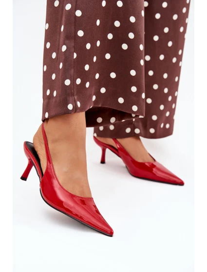 Lakované Lodičky Na Jehlovém Podpatku S  Červené model 21704620 - Boto