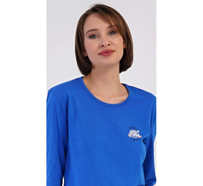 Dámske dlhé pyžamo Kvety Dámske dlhé pyžamo Kvety