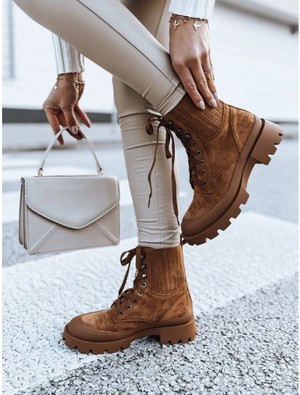 Dámske čižmy LOVED camel FashionStreet ZY0406