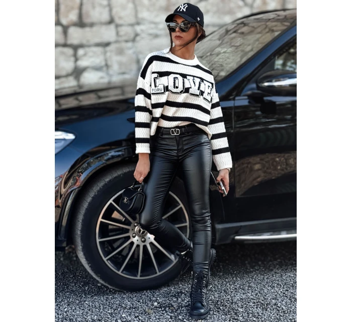 Dámske čierne voskované nohavice GLOSSTEP FashionStreet UY2194