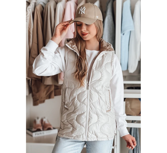 Dámská přechodná prošívaná vesta světle šedá Dstreet model 21987061 - FashionStreet Dámská přechodná prošívaná vesta světle šedá Dstreet model 21987061 - FashionStreet