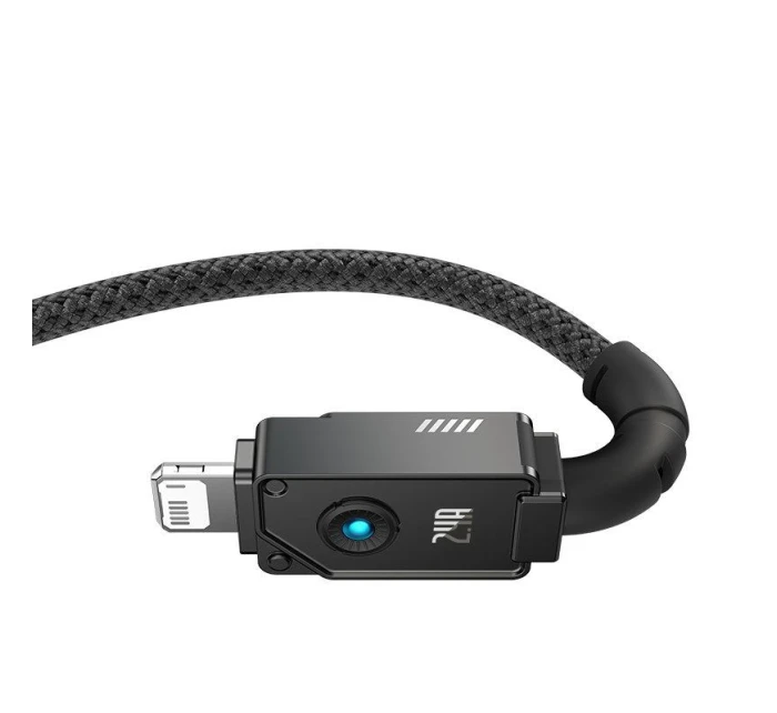 Baseus Nezlomiteľný kábel USB-IP 2,4A 1 m (čierny)