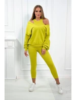 model 18752914 set halenka + top + legíny kiwi - K-Fashion model 18752914 set halenka + top + legíny kiwi - K-Fashion