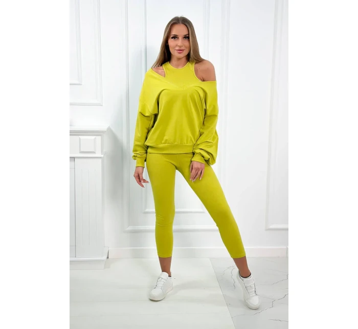 model 18752914 set halenka + top + legíny kiwi - K-Fashion model 18752914 set halenka + top + legíny kiwi - K-Fashion
