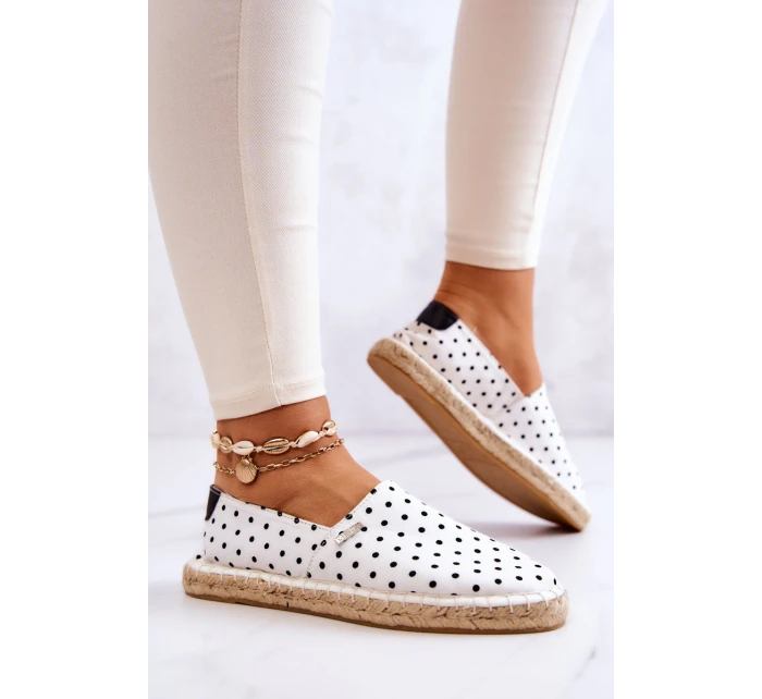 Damskie Espadryle W Groszki Big Star JJ274870 Białe