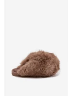 Dámské kožené papuče hnědé model 21709089 - Boto