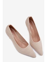 Materiálové lodičky Béžové model 22102872 - Boto