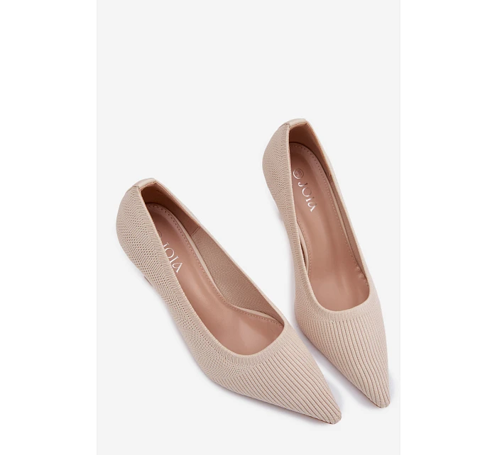 Materiálové lodičky Béžové model 22102872 - Boto