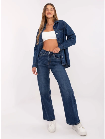 Nohavice D85083BI62544D295 tmavomodré