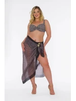 Dámske pareo 13 D95CH - 41a čierne s geometrickým vzorom - Self Dámske pareo 13 D95CH - 41a čierne s geometrickým vzorom - Self