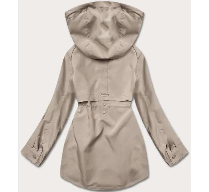 Tenká béžová dámska bunda s podšívkou (B8128-12)