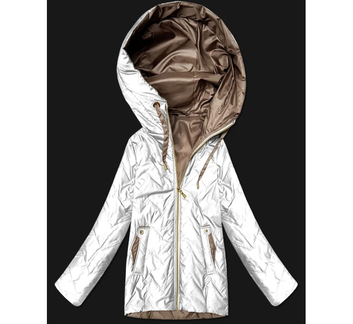 kurtka damska z kapturem Goodlookin biała model 22019143 - S'WEST