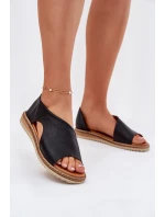 Kožené dámské sandály model 21698416 černé - Artiker