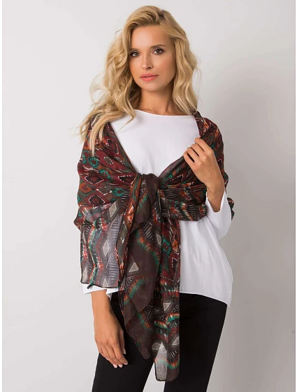 Chustka AT CH model 20148474 ciemny brązowy - FPrice