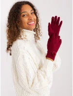 Rękawiczki AT RK model 19381372 bordowy - FPrice Rękawiczki AT RK model 19381372 bordowy - FPrice