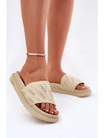 Dámske papuče na platforme Big Star - béžové Dámske papuče na platforme Big Star - béžové